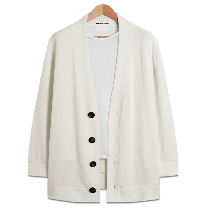 남녀공용 심플 빅버튼 오버핏 가디건 LW017