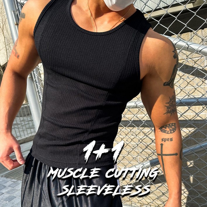 남여공용 편한 짐웨어 머슬 골지 나시 11