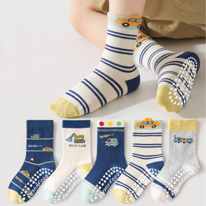 투해피 아동용 미끄럼방지양말 5컬레- A05 디디