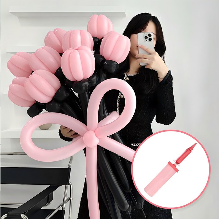 알로카노 DIY 풍선 꽃다발  손펌프 , 꽃풍선 만들기