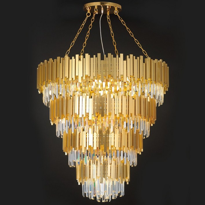 타이탄4단43등골드 대형샹들리에 로비 팬션 소품영화까페인테리어조명, 전구없음
