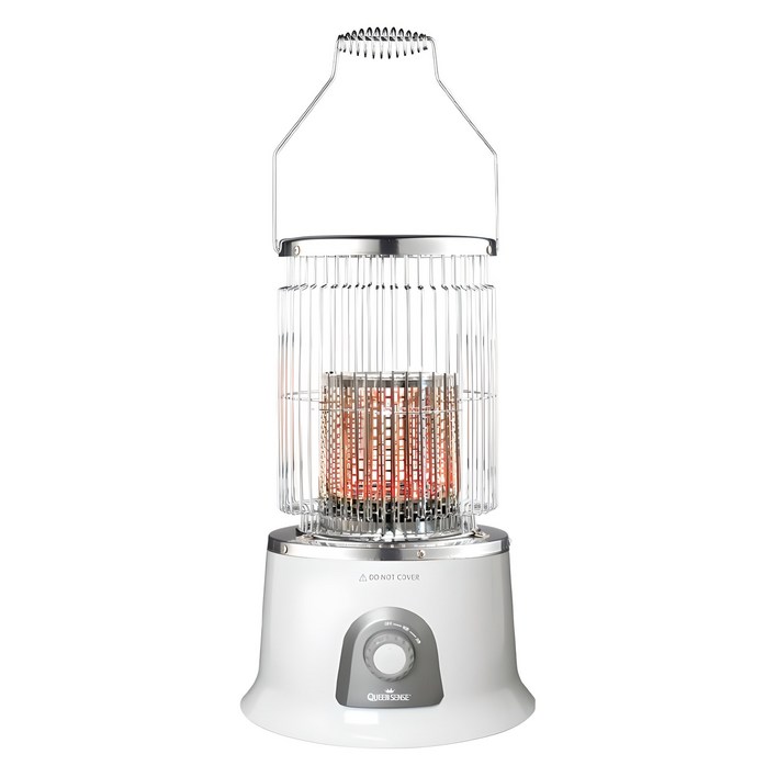 퀸센스 원통형 하이라이트 전기히터, QSH-H10B, 화이트