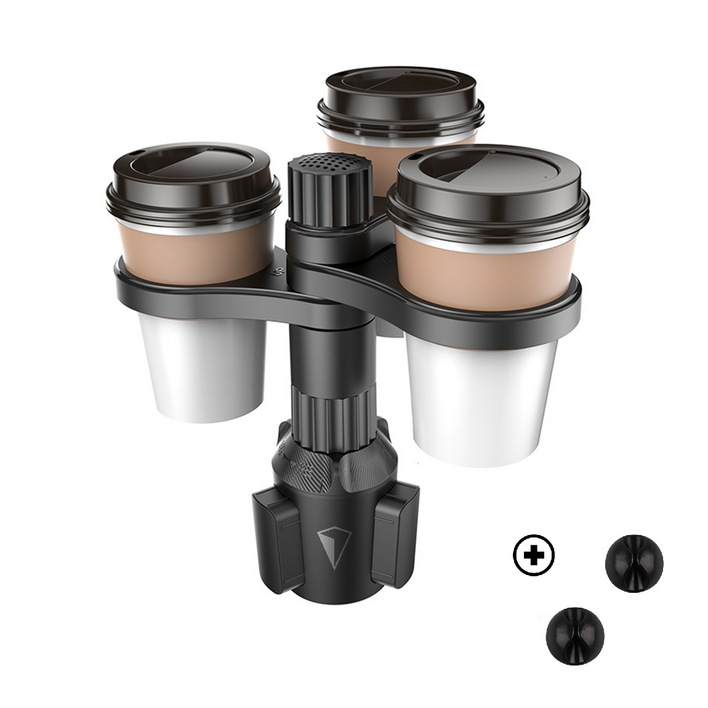 와이피 차량용 음료거치대 커피컵홀더 3컵 수납 회전형 차량 컵홀더