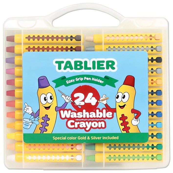 따블리에 워셔블 크레용 유아 크레파스 손에묻지않는크레용