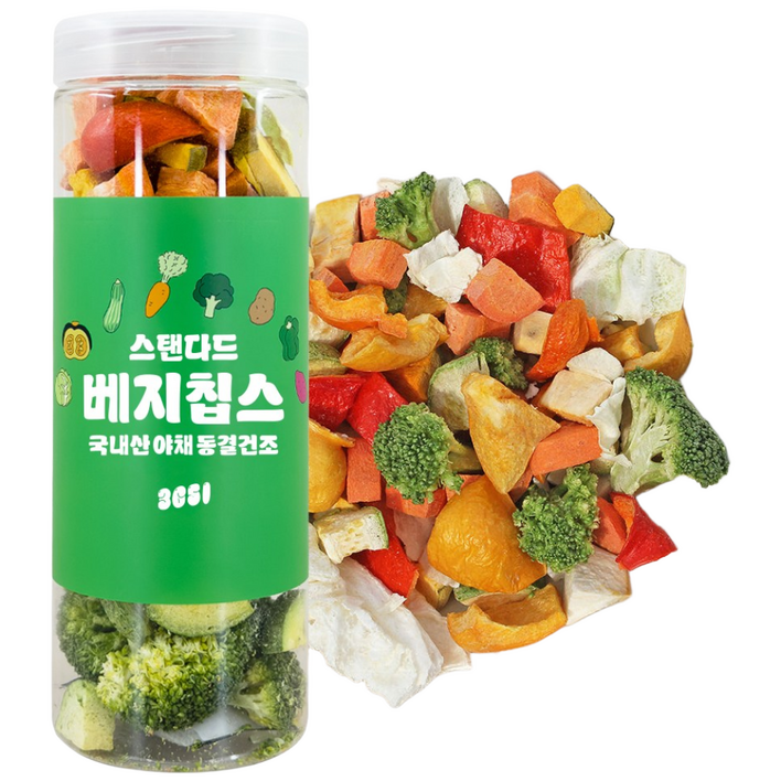 3651 스탠다드 국내산 강아지 베지칩스 야채 동결건조 60g