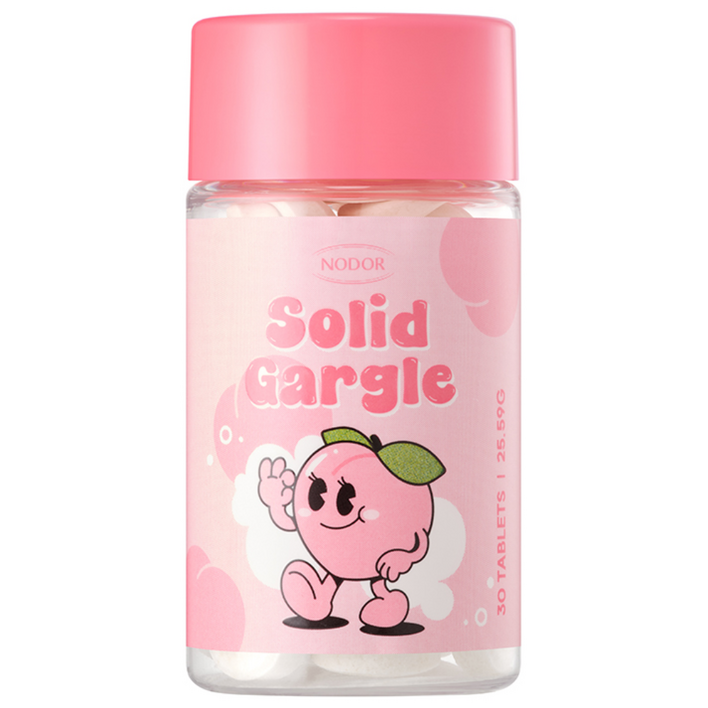 [본사공식몰] 노도르 입냄새 구취 제거 휴대용 고체 가글 복숭아 30정