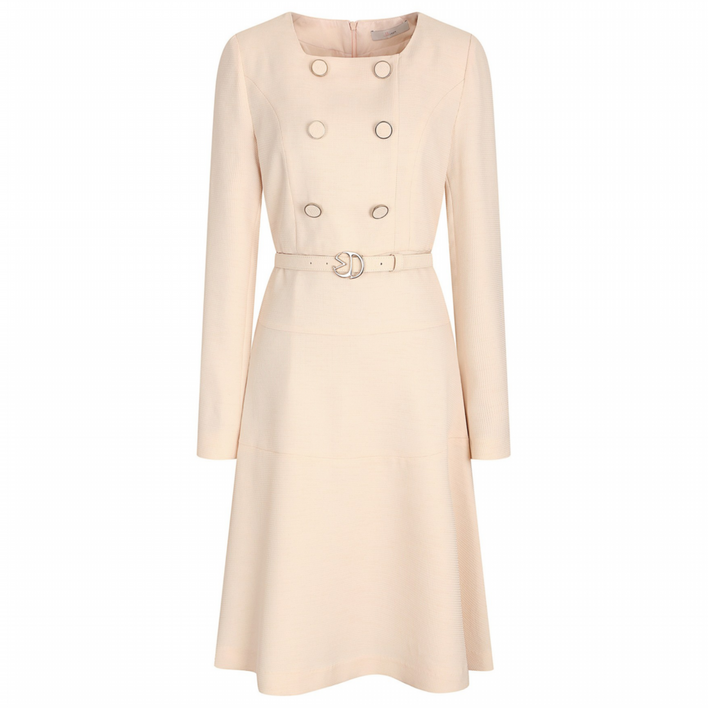 jj지고트 스퀘어넥 플레어 원피스 여성원피스 봄가을 간절기