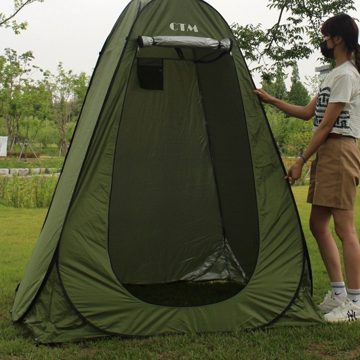 CTM 샤워텐트 낚시 대형 간이 원터치 접이식 탠트 2인용 더블
