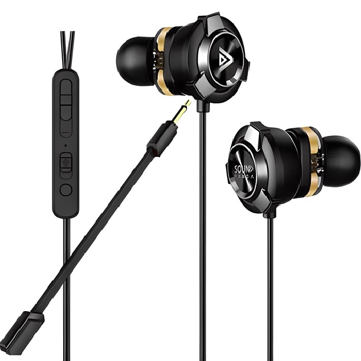 사운드판다 게이밍 유선이어폰, 블랙, SPEG9