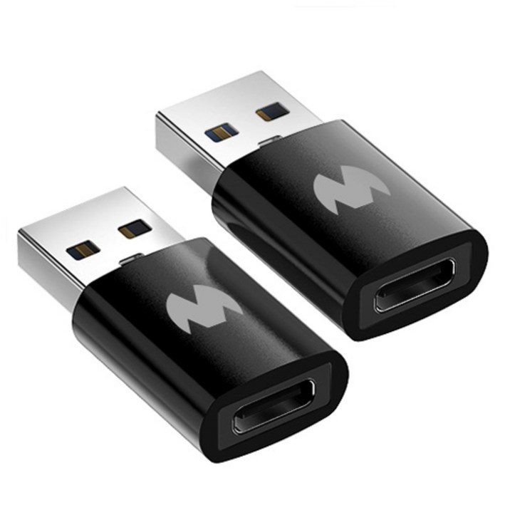 구스페리 C타입 to USB A 3.0 변환 OTG 젠더, 35mm, 블랙, 2개