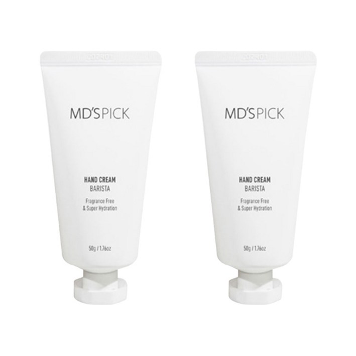 엠디스픽 바리스타 핸드크림 무향, 50g, 2개