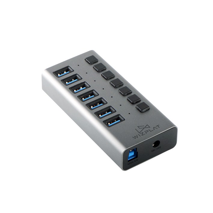 위즈플랫 7포트 USB 허브 개별전원 36W WIZH72S