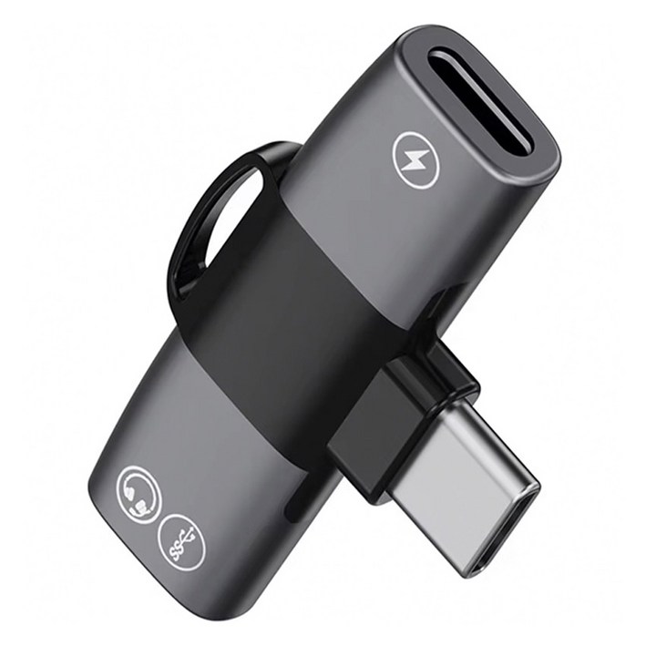 호후 C타입 아이폰 갤럭시 2in1 오디오 충전 멀티 젠더