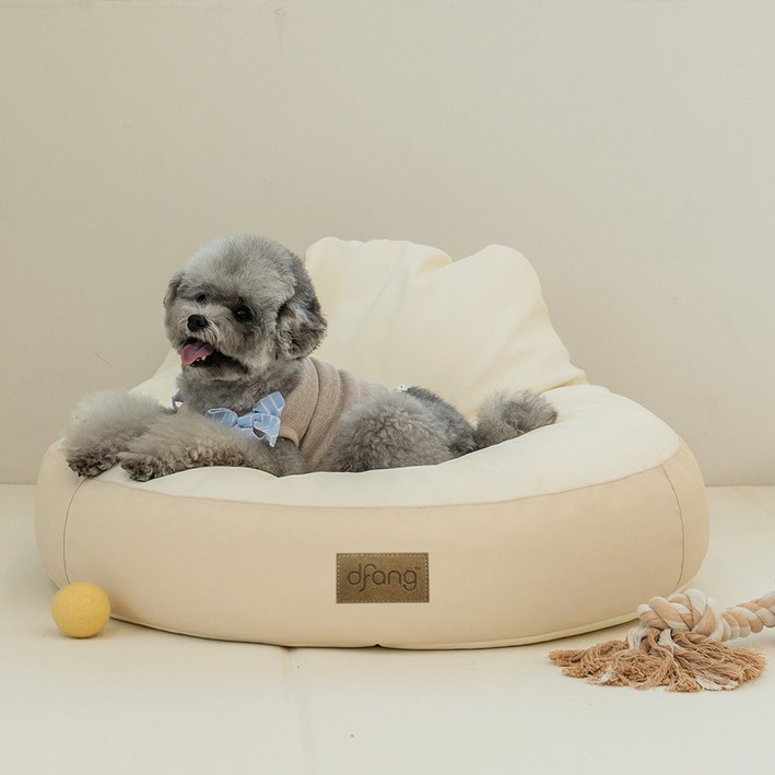 디팡 반려동물 펫플레이 원형빈백 방석 쿠션