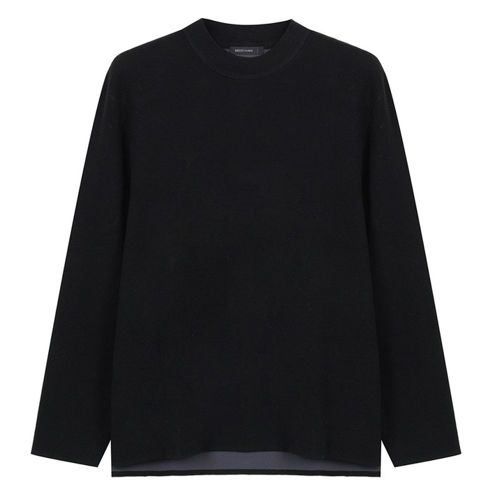 바쏘옴므 남성용 울 블렌드 모크넥 니트 WSX3WR81A