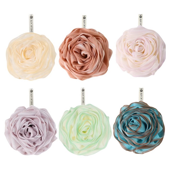 가가호호 거품폭탄 플라워 샤워볼 75g x 6종 세트, 1세트, 6개입, 6종