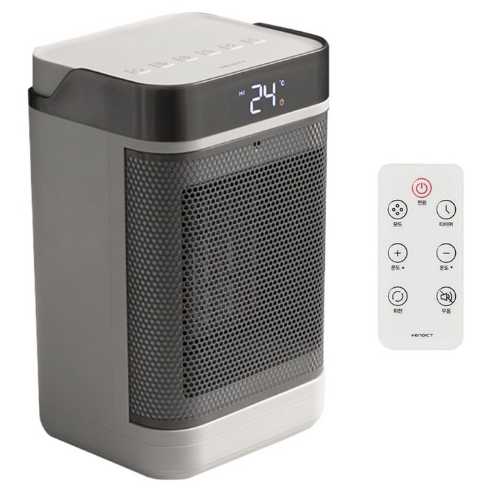 벤딕트 가정용 미니 전기 탁상형 온풍기, 오프화이트, VDTPH1A