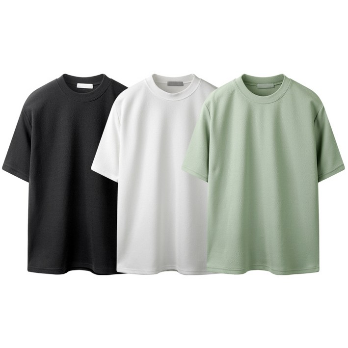 해리슨 남성용 링클프리 리버플 라운드 반팔 티셔츠 3종 세트 WMS1001