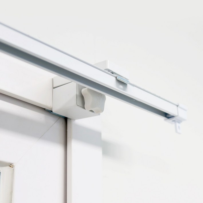 감성다는남자 안뚫어고리 레일용  커튼레일 세트, 화이트