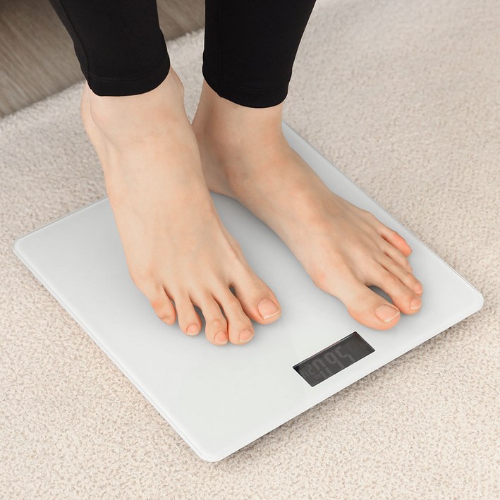 비스토어 스마트 디지털 체중계 미니 몸무게 전자 저울, 단일상품, 화이트, 1개