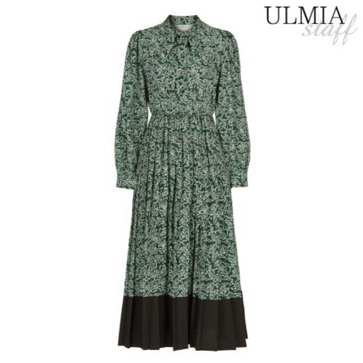 율미아스탭 율미아스탭 리본넥배색나염원피스_S2F1OP3161