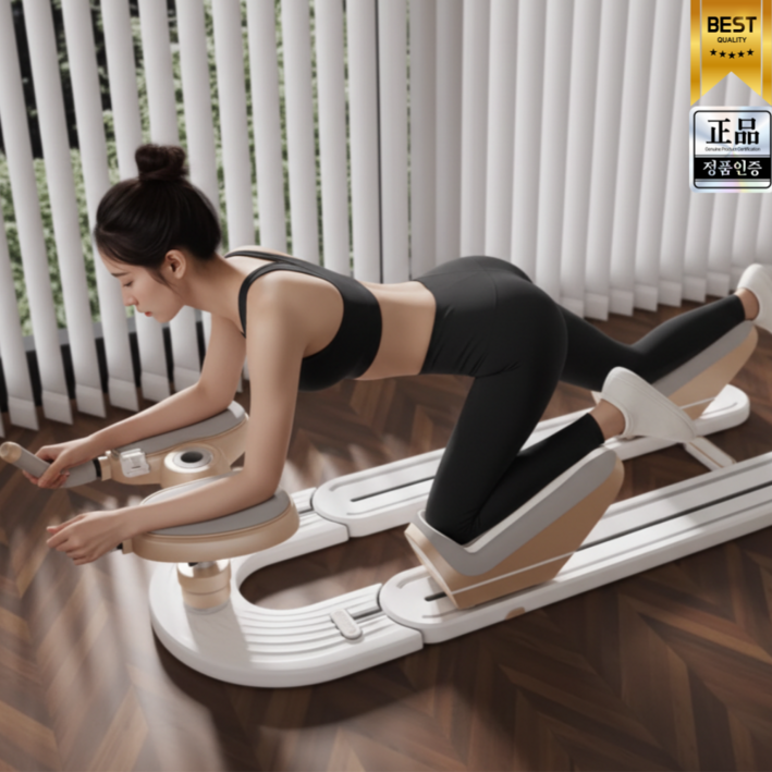 딜코코 가정용 복근 운동기구 코어 허리 복부 실내 운동기구 재활 홈트 전신운동 머신, 베이지, 코어크롤링머신