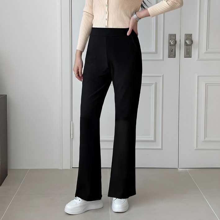 봄세미부츠컷 에이플심플 여자 봄 바지 스판 부츠컷 데일리 밴딩 팬츠