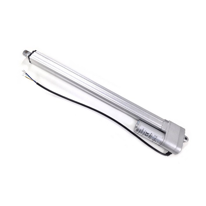 24V 리니어모터 액추에이터 400mm 스트로크 / 300N / 60W 전동 실린더, 1개, 실버