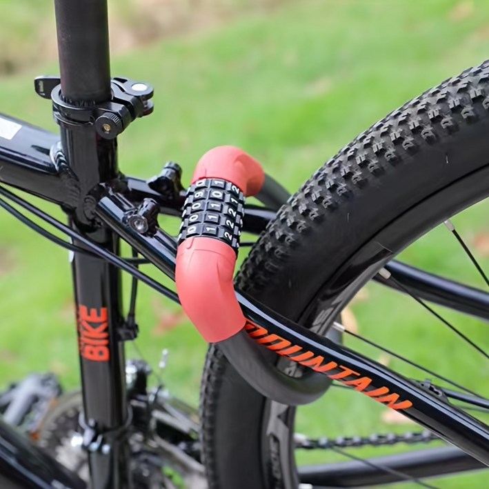 열쇠 없이 잠그는 5자리 번호 자전거 케이블 자물쇠