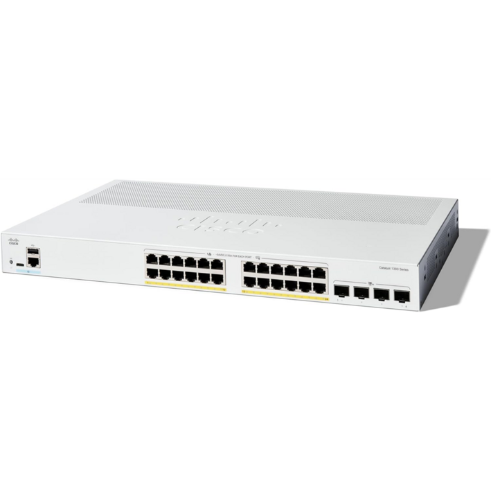 CISCO Catalyst 1300 24port PoE 4x10G SFP C130024P4X 24포트 스위칭허브 4SFP CBS35024P4X후속, 단일상품, 1개