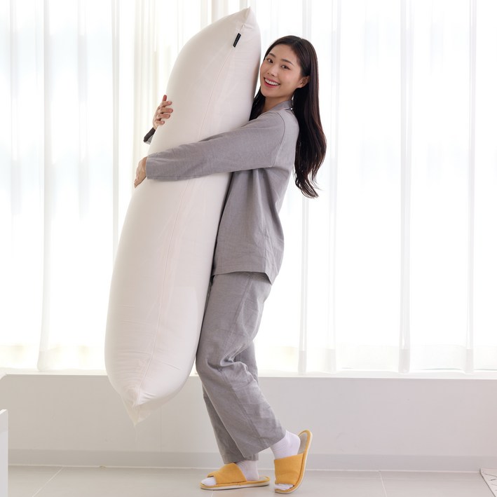 끌어안기 딱 좋은 크림 사각 바디필로우 커버만 ( 솜 별도 )