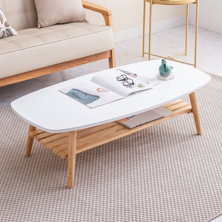룸스퀘어 프리미엄 E0등급 거실테이블 원목 좌식 소파 까사테이블 900 1100 접이식, 까사선반테이블 화이트1100