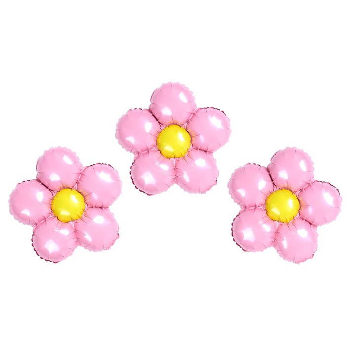 플라워 데이지 은박풍선(45cm) 파티용품 [에브리띵스마일] 1095, 3개, 핑크 데이지꽃풍선