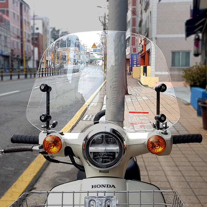 순흥 혼다 슈퍼커브110 2021-2025 튜닝 숏타입 클리어 스모그 윈드스크린, 1개