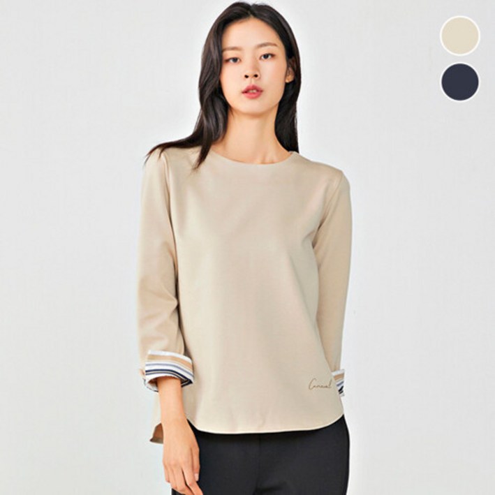 체이스컬트 여성 소재변형 긴팔 T-shirt 2Color - 더블유와이몰