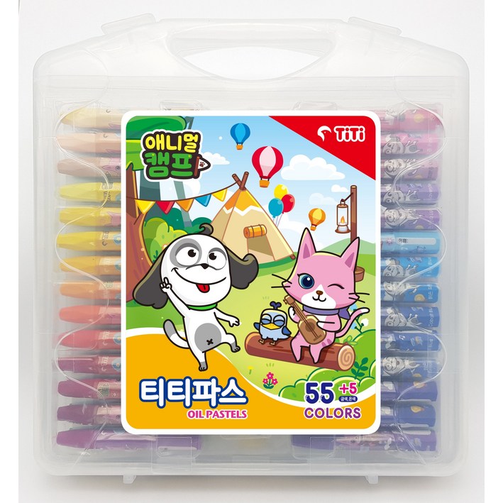티티)크레파스 55색공용, 1개입