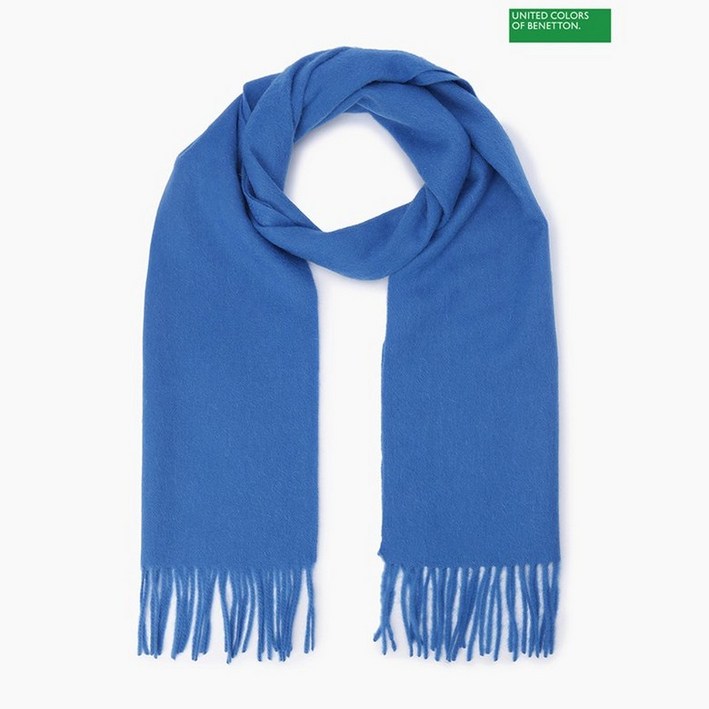 베네통 아울렛 울 테슬 머플러 BCMFA2461_BL