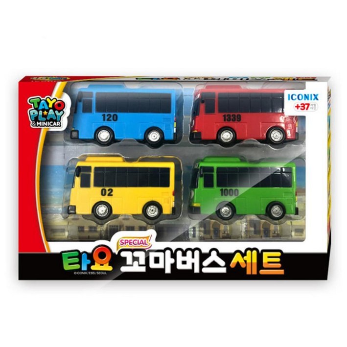 유아 버스놀이 타요 친구들 미니카 4종 패키지 남아선물 3세남아