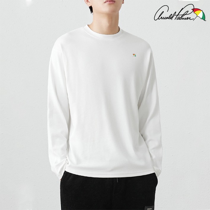 아놀드파마 남자 베이직 코튼 긴팔 티셔츠