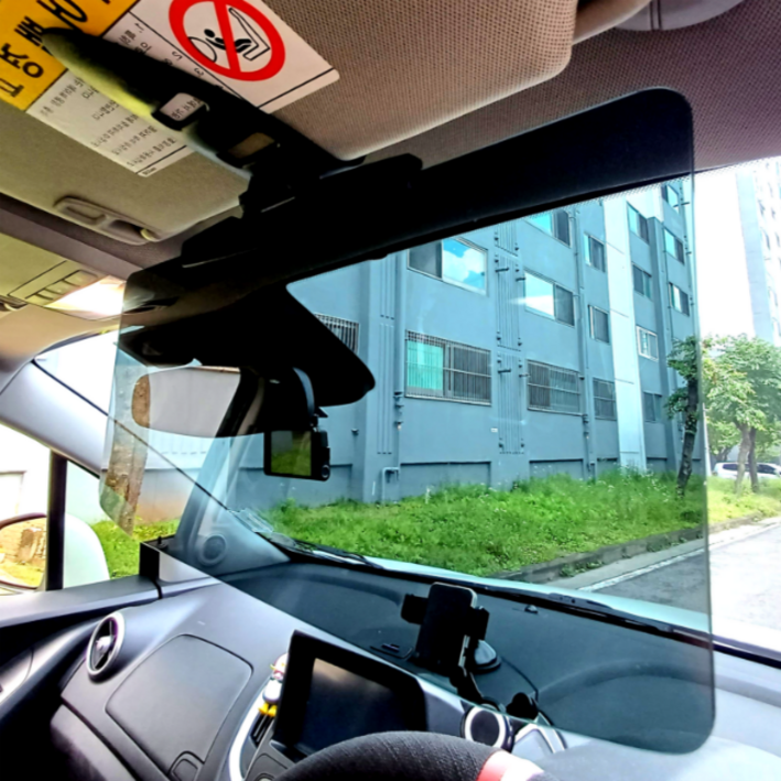 인더비클 운전석햇빛가리개 차량용선바이저 햇빛차단 썬바이저, 1개, 블랙