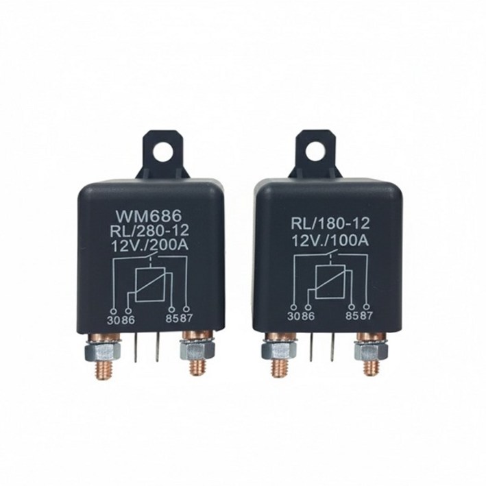 고암페어 4핀 릴레이 DC 12V 100A 용량선택 주행충전기 고용량 전기장치 장착시 필수