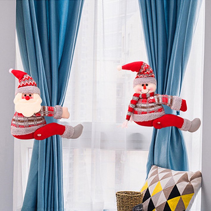 아이예스 장식 소품 커튼 집게 눈사람 산타