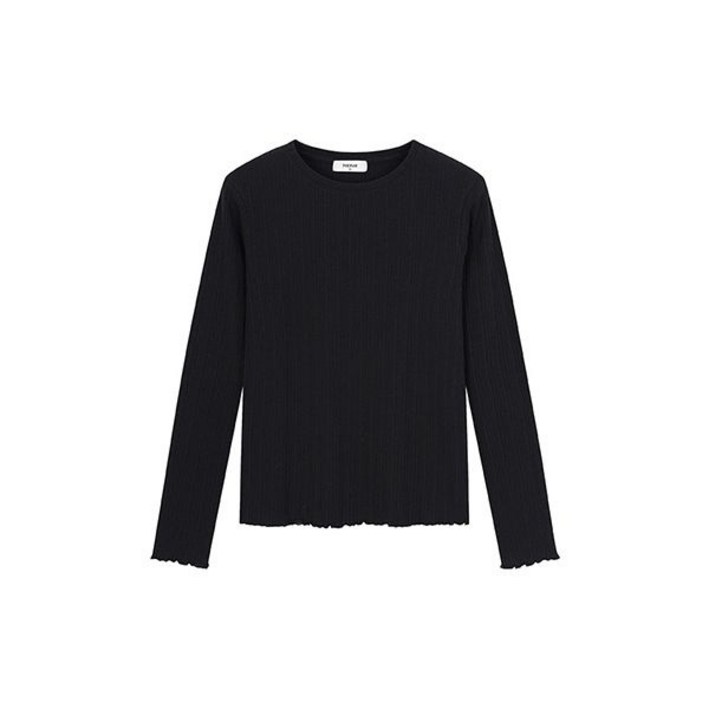 [백화점정품] 25년SS 폴햄 POLHAM 여성 플리츠 립 긴팔 티셔츠(PHF2TS2410)