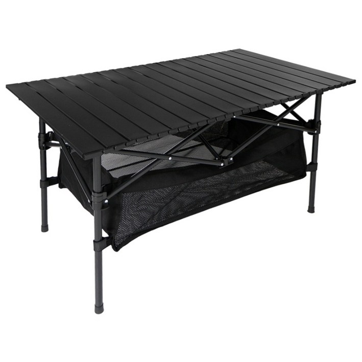 오늘 특가 Frokom 튼튼한 아웃도어 알루미늄 디럭스 롤 캠핑 테이블 대형 그물망포함