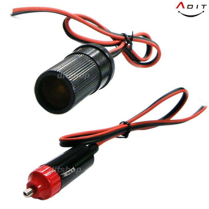 ADIT DIY 차량용 시가잭 시거소켓 시거잭 연결 연장케이블 ADIT DIY 차량용 시가잭 시거소켓 시거잭 연결 연장케이블