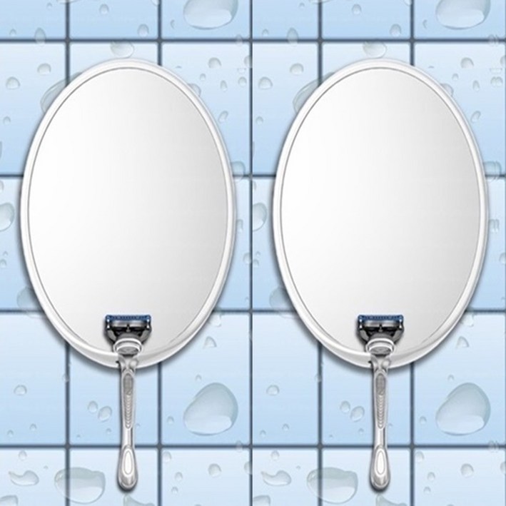 혀누닷컴 욕실 김서림방지 거울 면도 화장 면도기걸이형 화장실 안티포그 거울