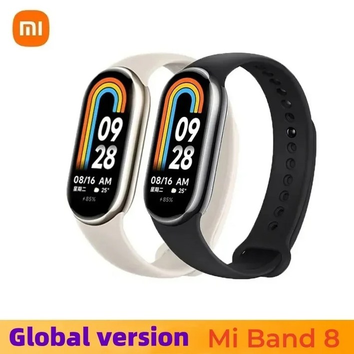 자전거 심박계 글로벌 버전 샤오미Mi Band 8 혈액 산소 AMOLED 화면 피트니스 팔찌 Miband8 트레이커 심박수 모니터 스마트 밴드