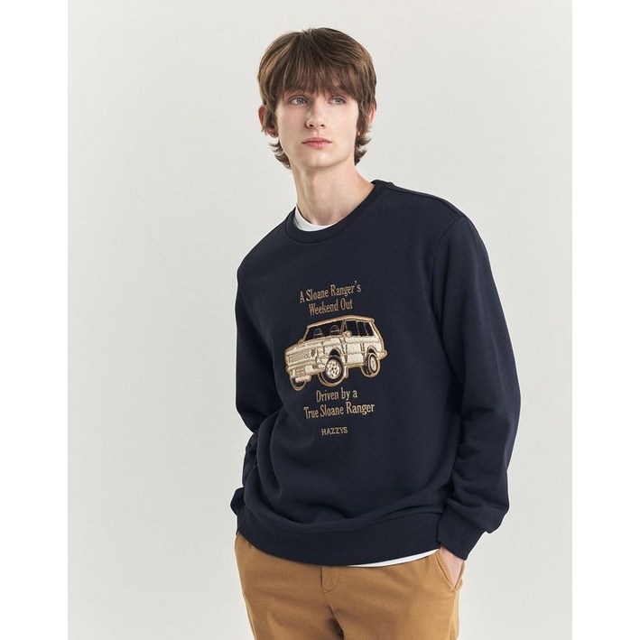 24FW [시즌오프][COLLECTION] Sloane Ranger 그래픽 맨투맨 HZTS4D005N2