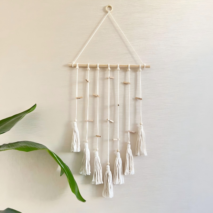 보헤미안 감성 태슬 사진클립 인테리어 벽걸이 장식