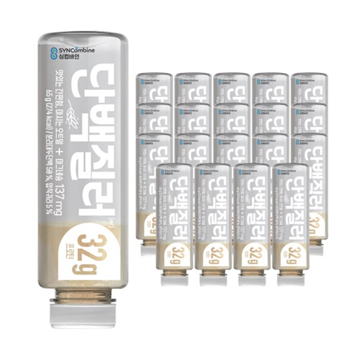  PET 싱컴바인 단백질러 단백질 32g 마그네슘 137mg 아침 식사대용 선식 곡물 쉐이크, 65g, 100개